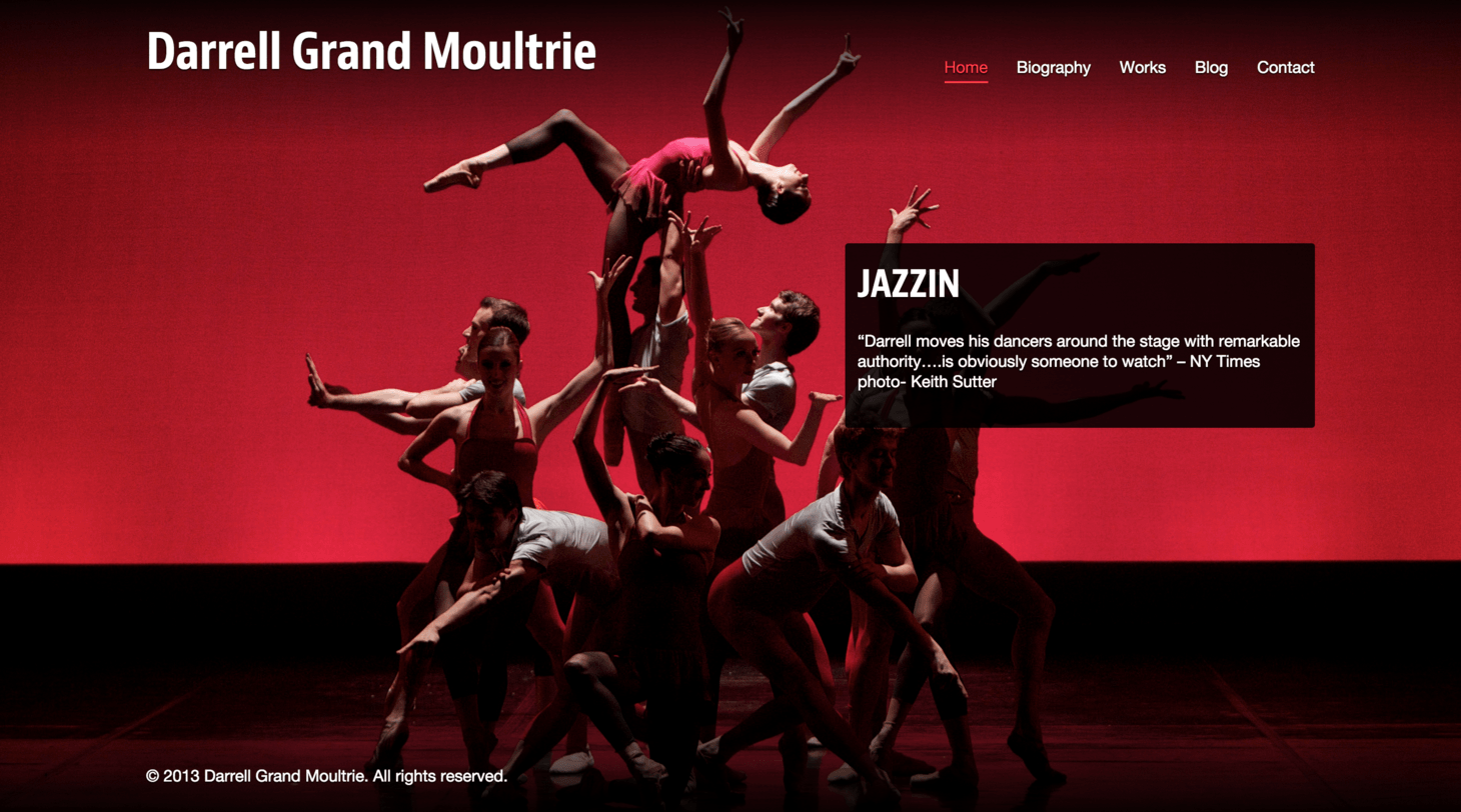 Desktop view of Darrell Grand Moultrie website.